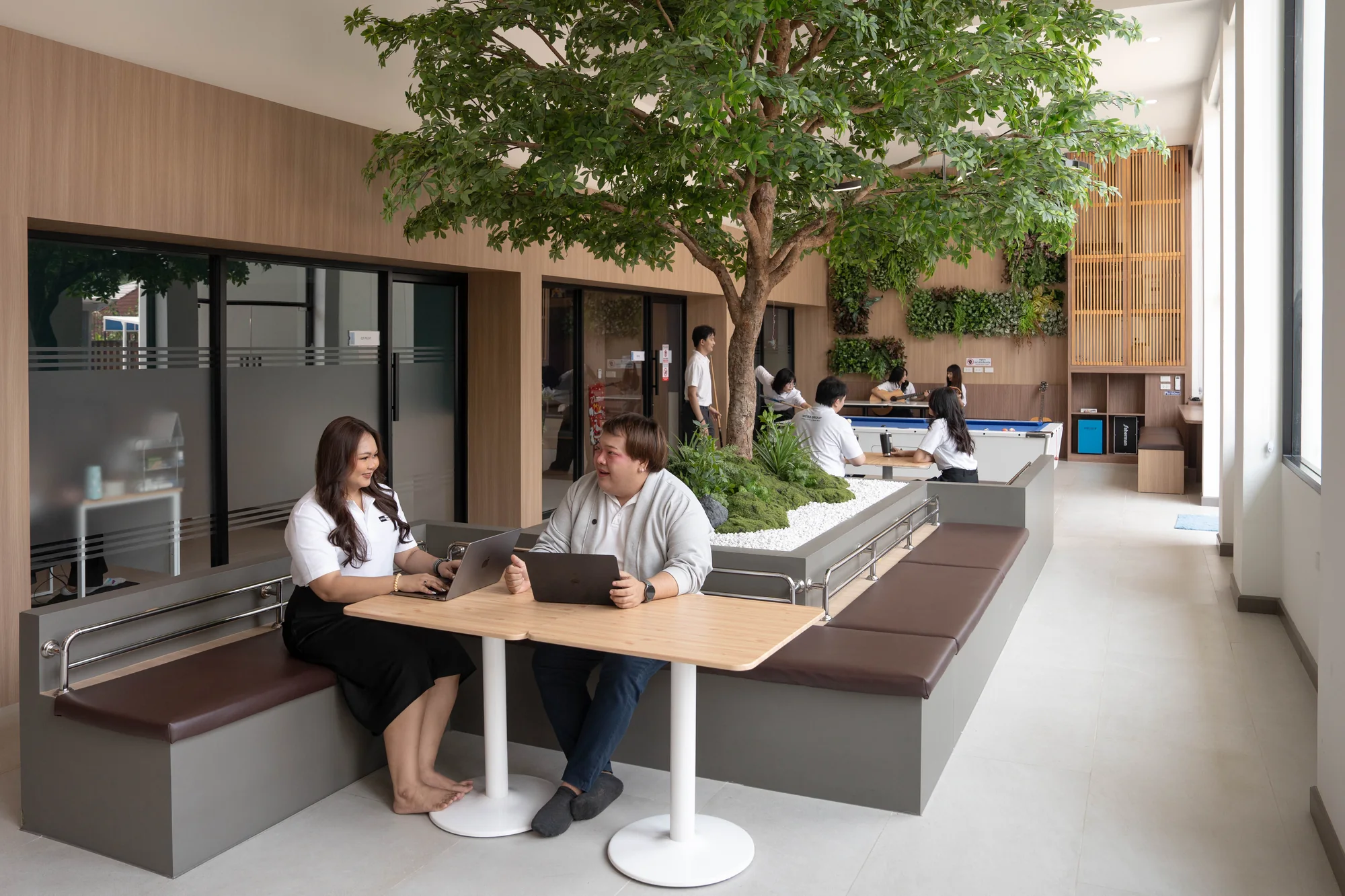 Modern fintech workspace